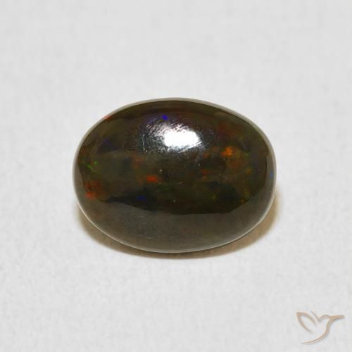 0.81ct Naturale Multicolore Opale, Ovale, Opaco