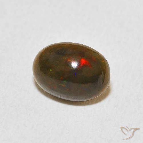 Opale Multicolore naturale da 0.69 ct, Ovale, Opaco