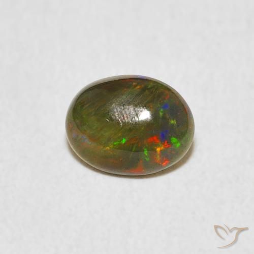 0.46ct Naturale Multicolore Opale, Ovale, Opaco