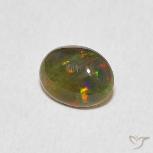 Opale Multicolore naturale da 0.46 ct, Ovale, Opaco