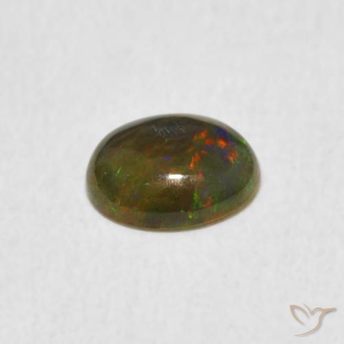 Opale Multicolore naturale da 0.46 ct, Ovale, Opaco