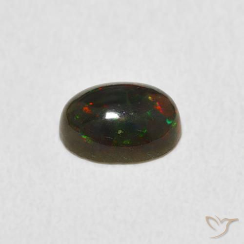 Opale Multicolore naturale da 0.60 ct, Ovale, Opaco