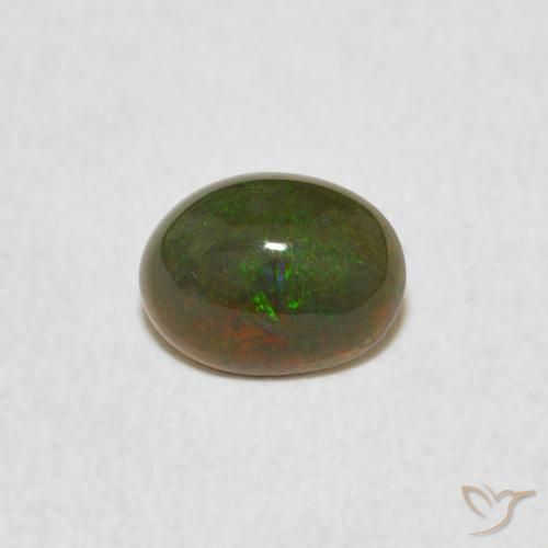 0.40ct Naturale Multicolore Opale, Ovale, Opaco