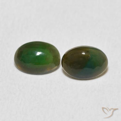 0.82ctw Naturale Multicolore Opale, Ovale, Opaco