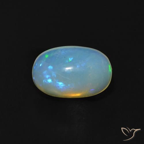 1.00ct Naturale Multicolore Opale, Ovale, Trasparente
