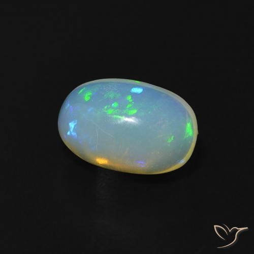 Opale Multicolore naturale da 1.00 ct, Ovale, Trasparente