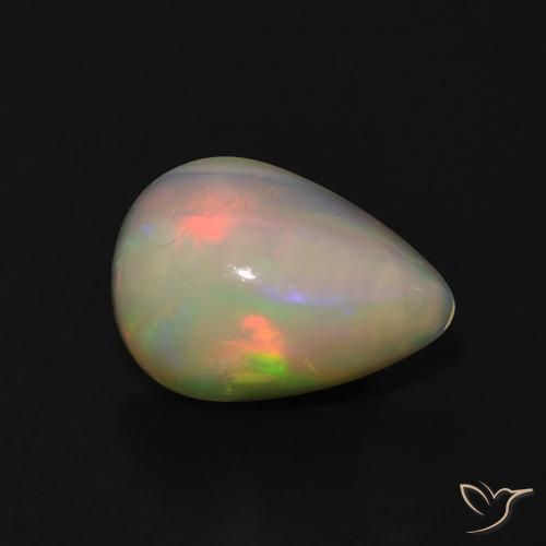 Opale Multicolore naturale da 1.20 ct, Forma a pera, Trasparente