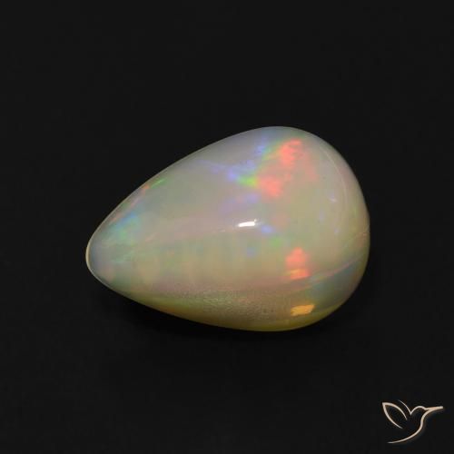 Opale Multicolore naturale da 1.20 ct, Forma a pera, Trasparente