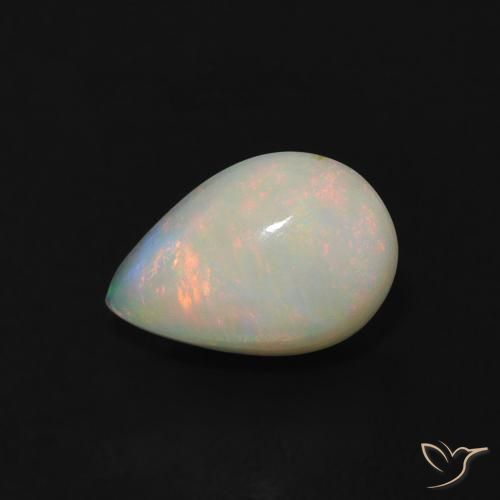 0.66ct Naturale Multicolore Opale, Forma a pera, Trasparente