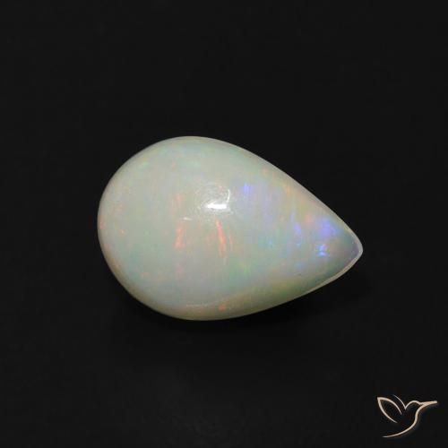 Opale Multicolore naturale da 0.66 ct, Forma a pera, Trasparente
