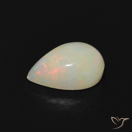 Opale Multicolore naturale da 0.66 ct, Forma a pera, Trasparente