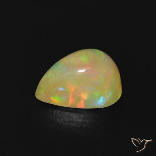 Opale Multicolore naturale da 0.64 ct, Forma a pera, Trasparente