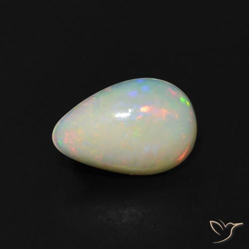 0.36ct Naturale Multicolore Opale, Forma a pera, Trasparente