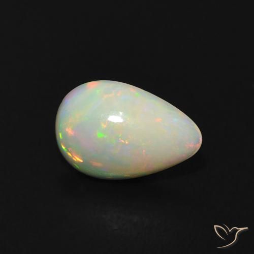 Opale Multicolore naturale da 0.36 ct, Forma a pera, Trasparente