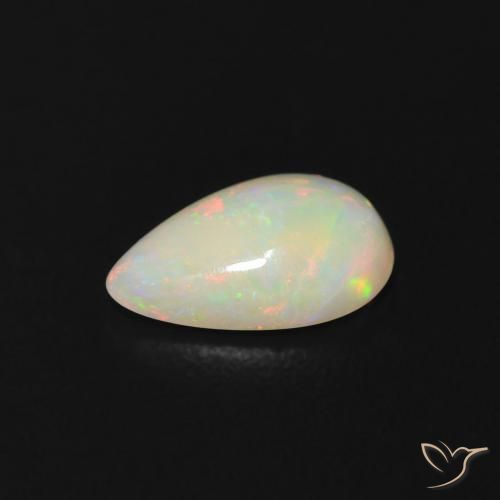 Opale Multicolore naturale da 0.36 ct, Forma a pera, Trasparente