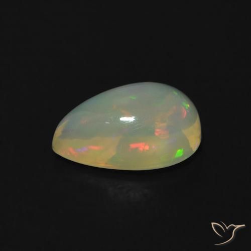 Opale Multicolore naturale da 0.68 ct, Forma a pera, Trasparente