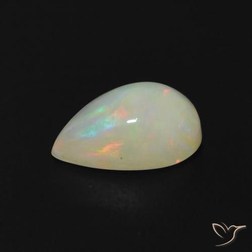 Opale Multicolore naturale da 0.64 ct, Forma a pera, Trasparente