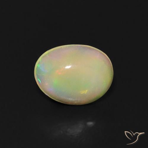 0.52ct Naturale Multicolore Opale, Ovale, Trasparente