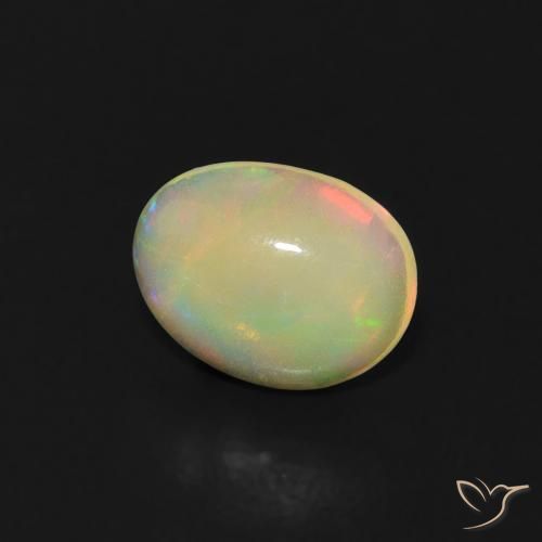 Opale Multicolore naturale da 0.52 ct, Ovale, Trasparente