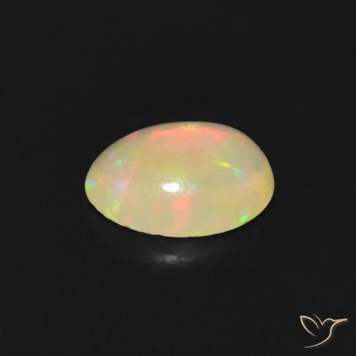 Opale Multicolore naturale da 0.52 ct, Ovale, Trasparente
