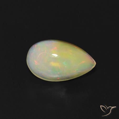 Opale Multicolore naturale da 0.60 ct, Forma a pera, Trasparente