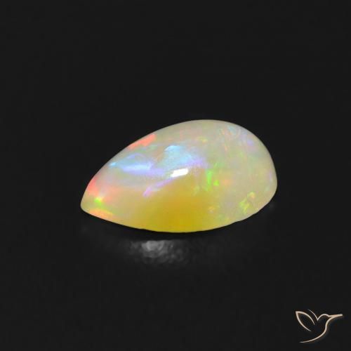 Opale Multicolore naturale da 0.60 ct, Forma a pera, Trasparente