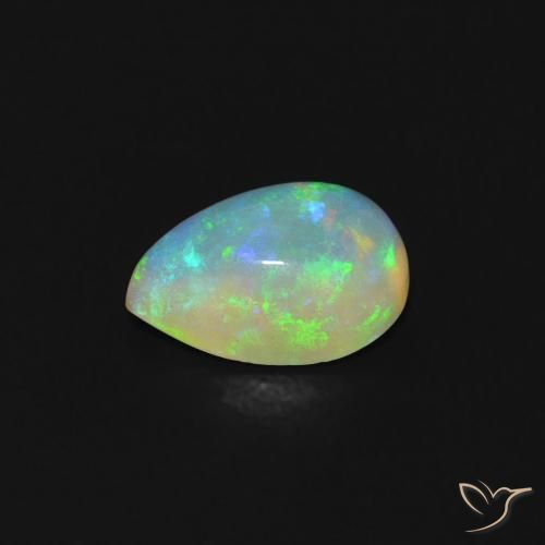 Opale Multicolore naturale da 0.52 ct, Forma a pera, Trasparente