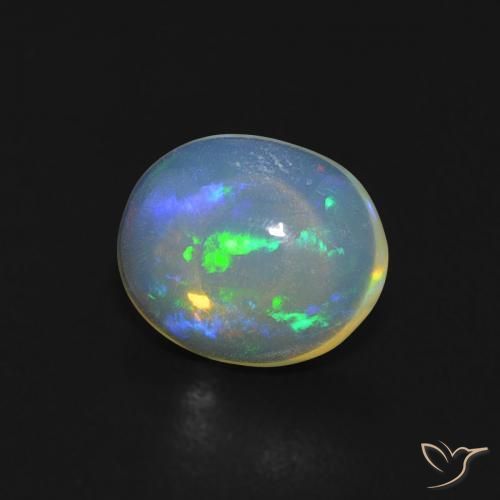Opale Multicolore naturale da 0.66 ct, Ovale, Trasparente