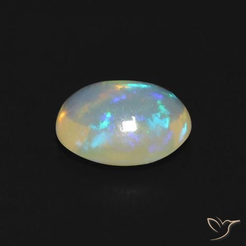 Opale Multicolore naturale da 0.66 ct, Ovale, Trasparente