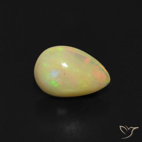 Opale Multicolore naturale da 0.42 ct, Forma a pera, Trasparente
