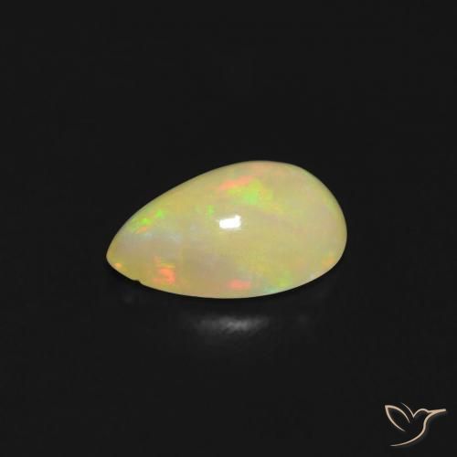 Opale Multicolore naturale da 0.42 ct, Forma a pera, Trasparente