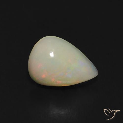 Opale Multicolore naturale da 0.41 ct, Forma a pera, Trasparente
