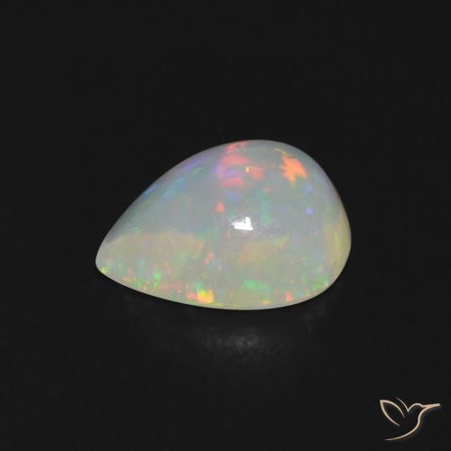Opale Multicolore naturale da 0.74 ct, Forma a pera, Trasparente