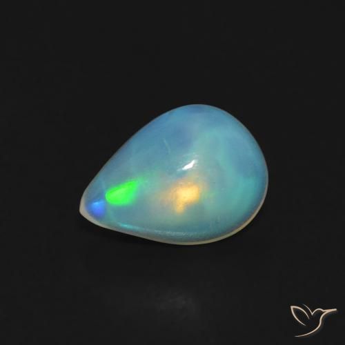 0.42ct Naturale Multicolore Opale, Forma a pera, Trasparente