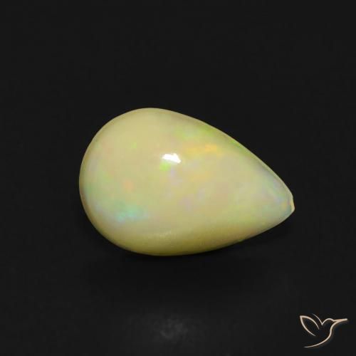Opale Multicolore naturale da 0.54 ct, Forma a pera, Trasparente