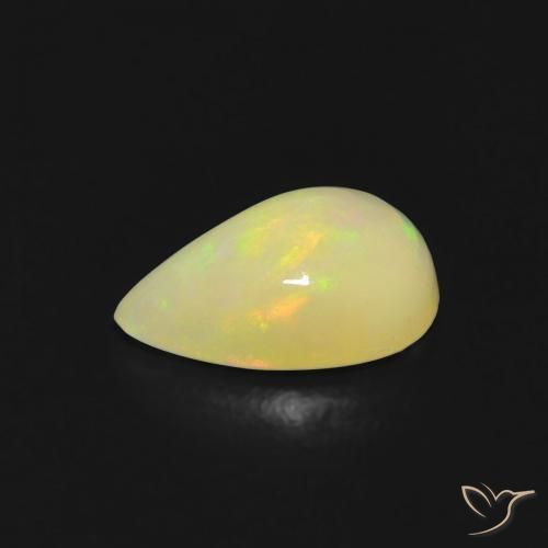 Opale Multicolore naturale da 0.54 ct, Forma a pera, Trasparente