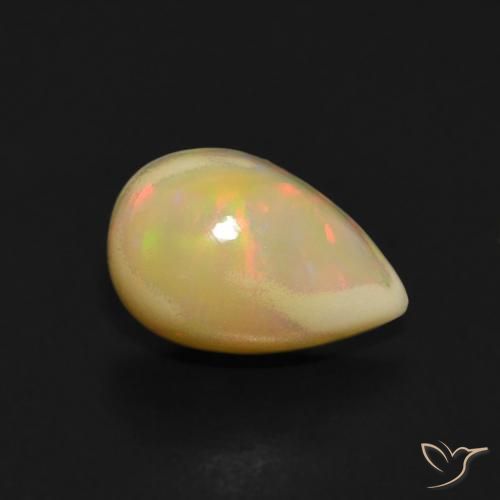 0.93ct Naturale Multicolore Opale, Forma a pera, Trasparente