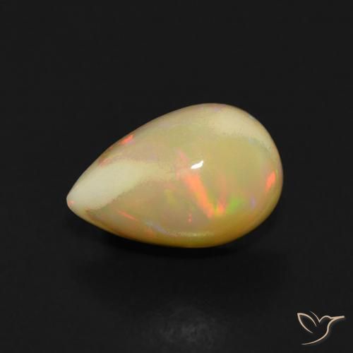 Opale Multicolore naturale da 0.93 ct, Forma a pera, Trasparente