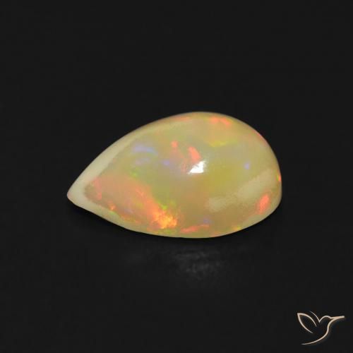 Opale Multicolore naturale da 0.93 ct, Forma a pera, Trasparente