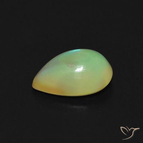 Opale Multicolore naturale da 0.45 ct, Forma a pera, Trasparente