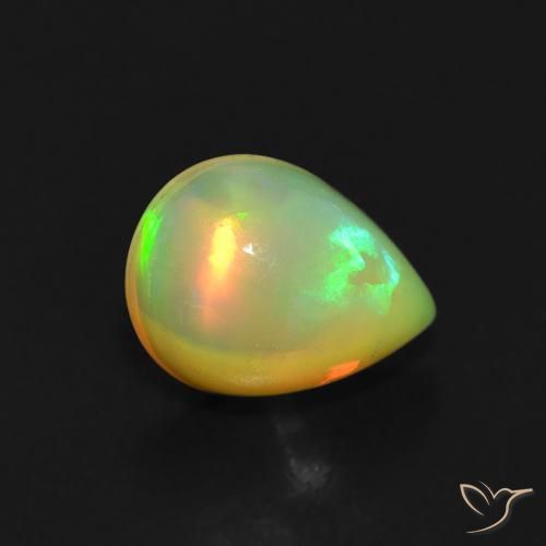 Opale Multicolore naturale da 0.76 ct, Forma a pera, Trasparente