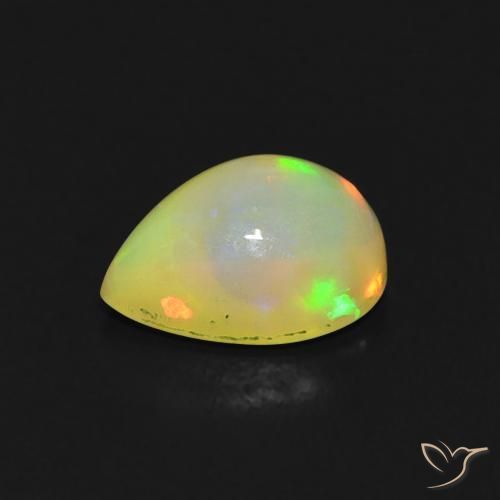 Opale Multicolore naturale da 0.76 ct, Forma a pera, Trasparente