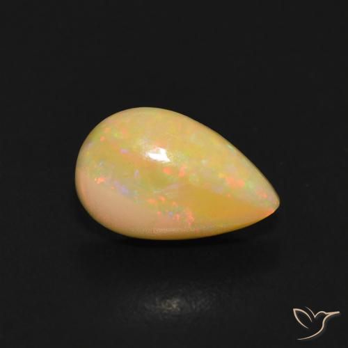 Opale Multicolore naturale da 0.60 ct, Forma a pera, Trasparente