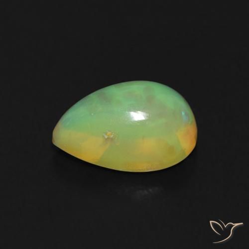 Opale Multicolore naturale da 0.61 ct, Forma a pera, Trasparente