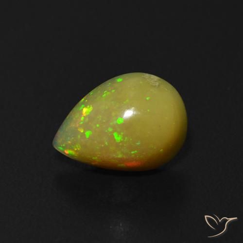 0.68ct Naturale Multicolore Opale, Forma a pera, Trasparente