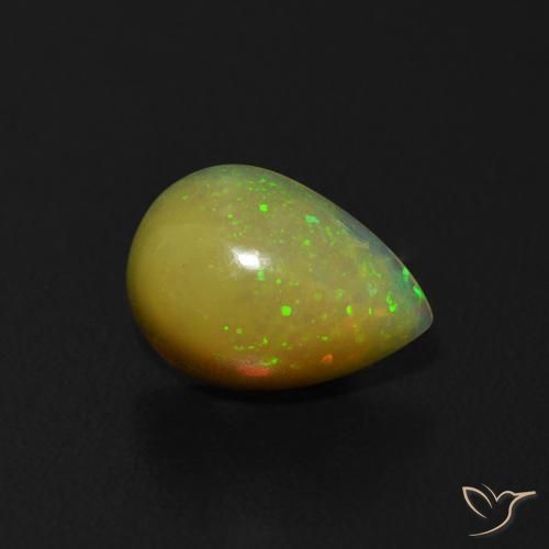 Opale Multicolore naturale da 0.68 ct, Forma a pera, Trasparente