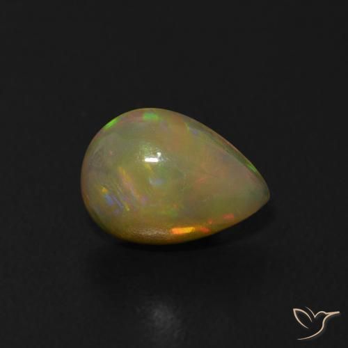 0.49ct Naturale Multicolore Opale, Forma a pera, Trasparente, Photo A