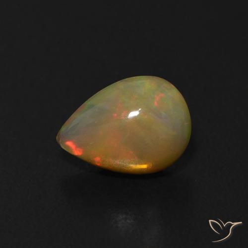 Opale Multicolore naturale da 0.49 ct, Forma a pera, Trasparente