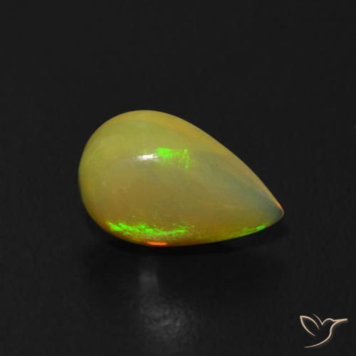 Opale Multicolore naturale da 0.53 ct, Forma a pera, Trasparente