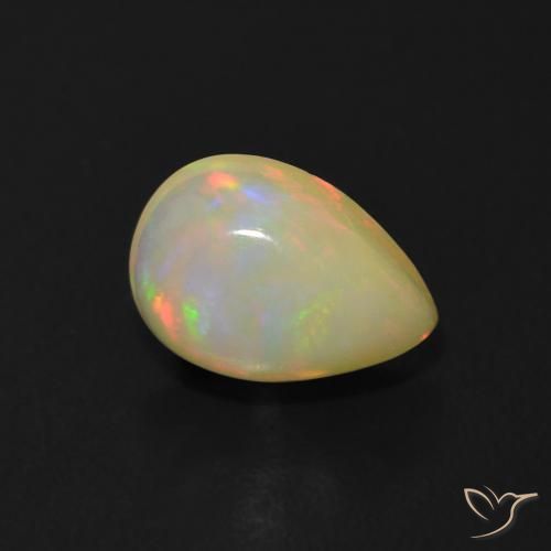 Opale Multicolore naturale da 1.05 ct, Forma a pera, Trasparente